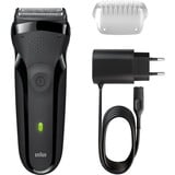 Braun Series 3 300s Folie shaver Trimmer Sort Sort, Folie shaver, 2 SensoFoil, Sort, LED, Batteri, Nikkel-Metalhydrid (NiMH)