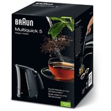 Braun WK 500 elkedel 1,6 L 3000 W Sort Sort, 1,6 L, 3000 W, Sort, Vandmåler, Filtrering, Detail