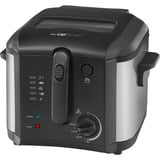 Clatronic FR 3649 Enkelt 2,5 L 1600 W Sort, Deep friture Sort/rustfrit stål, 2,5 L, 130 °C, 190 °C, Enkelt, Sort, Knapper