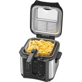 Clatronic FR 3649 Enkelt 2,5 L 1600 W Sort, Deep friture Sort/rustfrit stål, 2,5 L, 130 °C, 190 °C, Enkelt, Sort, Knapper