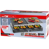 Clatronic RG 3518 Sort 1400 W, Raclette Sort/rustfrit stål, 1400 W, 220-240 V, 50 - 60 Hz, 4,85 kg, 8 stk