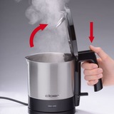 Cloer 4720 elkedel 1 L 1800 W Sort, Rustfrit stål rustfrit stål/Sort, 1 L, 1800 W, Sort, Rustfrit stål, Rustfrit stål, Vandmåler, Ledningsfri