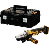 DEWALT Batteridrevet vinkelsliber med flad hoved DCG405FNT, 18 Volt Sort/Gul