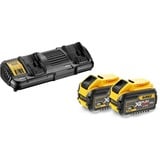 DEWALT DCB132X2-QW, Oplader Sort/Gul