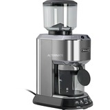 DeLonghi Dedica Sølv, Kaffekværn Sølv/Sort, Burr kværn, 350 g, Konisk møtrik, Rustfrit stål, LCD, Sølv
