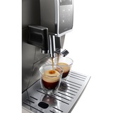 DeLonghi Dedica Style DINAMICA PLUS Fuld-auto Kombi kaffemaskine, Kaffe/Espresso Automat Titanium, Kombi kaffemaskine, Kaffebønner, Indbygget kværn, 1450 W, Platin