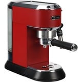 DeLonghi Dedica Style EC 685.R Semi-auto Espressomaskine 1,1 L Rød, Espressomaskine, 1,1 L, Kaffekapsel, Malet kaffe, 1300 W, Sort, Rød, Sølv