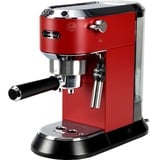 DeLonghi Dedica Style EC 685.R Semi-auto Espressomaskine 1,1 L Rød, Espressomaskine, 1,1 L, Kaffekapsel, Malet kaffe, 1300 W, Sort, Rød, Sølv