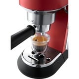 DeLonghi Dedica Style EC 685.R Semi-auto Espressomaskine 1,1 L Rød, Espressomaskine, 1,1 L, Kaffekapsel, Malet kaffe, 1300 W, Sort, Rød, Sølv