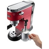 DeLonghi Dedica Style EC 685.R Semi-auto Espressomaskine 1,1 L Rød, Espressomaskine, 1,1 L, Kaffekapsel, Malet kaffe, 1300 W, Sort, Rød, Sølv