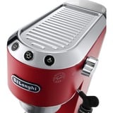 DeLonghi Dedica Style EC 685.R Semi-auto Espressomaskine 1,1 L Rød, Espressomaskine, 1,1 L, Kaffekapsel, Malet kaffe, 1300 W, Sort, Rød, Sølv