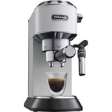 DeLonghi Dedica Style EC 685.W Semi-auto Espressomaskine 1,1 L Hvid/højglans sølv, Espressomaskine, 1,1 L, Kaffekapsel, Malet kaffe, 1300 W, Sort, Sølv, Hvid