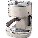 DeLonghi Icona Vintage ECOV 311.BG Semi-auto Espressomaskine 1,4 L Beige/højglans sølv, Espressomaskine, 1,4 L, Malet kaffe, 1100 W, Hvid
