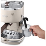 DeLonghi Icona Vintage ECOV 311.BG Semi-auto Espressomaskine 1,4 L Beige/højglans sølv, Espressomaskine, 1,4 L, Malet kaffe, 1100 W, Hvid