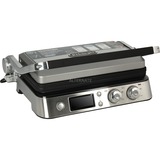 DeLonghi MultiGrill CGH1020D, Kontaktgrill Sølv/Sort, Sort, Metallic, Rektangulær, Stegeplade, 370 x 230 mm, Aftageligt låg, Hængslet låg, Fastlåsningslåg, 2000 W