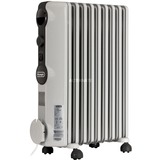 DeLonghi Radia S TRRS0920 Indendørs Hvid 2000 W Olie elektrisk områdevarmer, Radiator grå, Olie elektrisk områdevarmer, Olie, 1,4 m, Indendørs, Gulv, Hvid