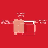 EINHELL GE-GP 1145 ECO 1100 W 4,8 bar 4500 l/t, Pumpe Rød/Sort, 1100 W, Vekselstrøm, 4,8 bar, 4500 l/t, Sort, Rød