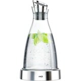 Emsa 505219 karaffel, kande & flaske 1 L Rustfrit stål, Transparent gennemsigtig/rustfrit stål, Karaffel, 1 L, Rustfrit stål, Transparent, Glas, 4 t, Flow