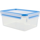 Emsa 508544 enhed til madopbevaring Rektangulær Kasse 2,3 L Transparent 6 stk, Boks gennemsigtig/Blå, Kasse, Rektangulær, 2,3 L, Transparent, Polypropylen (PP), Termoplastisk elastomer (TPE), Tyskland
