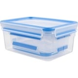 Emsa 508566 enhed til madopbevaring Rektangulær Sæt Transparent 3 stk, Boks gennemsigtig/Blå, Sæt, Rektangulær, Transparent, Termoplastisk elastomer (TPE), Tyskland, 167 mm