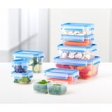 Emsa 508566 enhed til madopbevaring Rektangulær Sæt Transparent 3 stk, Boks gennemsigtig/Blå, Sæt, Rektangulær, Transparent, Termoplastisk elastomer (TPE), Tyskland, 167 mm