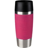 Emsa 513550 rejsekrus 0,36 ml Sort, Lyserød, Rustfrit stål, Cup Hindbær, Sort, Lyserød, Rustfrit stål, Polypropylen, Silikone, 4 t, 8 t, 0,36 ml, 8 cm