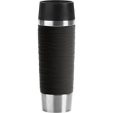 Emsa Waves Grande 500 ml Sort, Rustfrit stål Rustfrit stål, Cup Sort, Sort, Rustfrit stål, Silikone, Rustfrit stål, Rustfrit stål, Polypropylen (PP), 4 t, 8 t