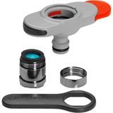 GARDENA 18210-20 vandslange beslag Tap stik Sort, Krom, Grå 1 stk, Ventil stykker Lys grå/Orange, Tap stik, Sort, Krom, Grå