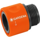 GARDENA 917-50 vandslange beslag Slangestik Sort, Orange 1 stk, Slange-forbindelse Orange/grå, Slangestik, 3/4", Hunstik/Hunstik, Sort, Orange