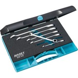 Hazet Sæt med skralde-ring- og fastnøgler 606N/6, 6 dele, Gaffelnøgle 