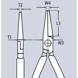 KNIPEX 28 71 280 tang Nåletang, Gripper Rød/Sort, Nåletang, 2,5 mm, 7,65 cm, Plast, Sort/rød, 28 cm