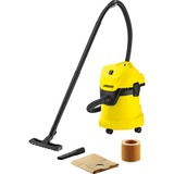 Kärcher WD 3 17 L Tromle vakuum Tør&våd 1000 W Støvpose, Våd / tør støvsuger Gul/Sort, 1000 W, Tromle vakuum, Tør&våd, Støvpose, 17 L, Sort, Gul