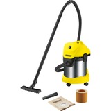 Kärcher WD 3 Premium 17 L Tromle vakuum Tør&våd 1400 W, Våd / tør støvsuger Gul/Sort, 1400 W, Tromle vakuum, Tør&våd, 17 L, Rustfrit stål, Gul