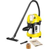 Kärcher WD 3 Battery Premium 17 L Tromle vakuum Tør&våd 300 W Støvpose, Våd / tør støvsuger Gul/Sort, 300 W, Tromle vakuum, Tør&våd, Støvpose, 17 L, Filtrering