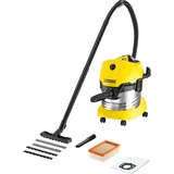 Kärcher WD 4 Premium 20 L Tromle vakuum Tør&våd 1600 W, Våd / tør støvsuger Gul/Sort, 1600 W, Tromle vakuum, Tør&våd, 20 L, Sort, Gul