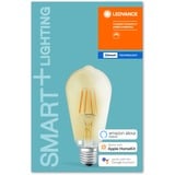 LEDVANCE SMART+ Filament Edison Dimmable Smart pære 5,5 W Transparent Bluetooth, LED-lampe Smart pære, Transparent, Bluetooth, LED, Varm hvid, 2500 K