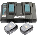 Makita 199482-2 ledningsfrit batteri og ledningsfri oplader Batteri- og opladersæt Sort, Batteri- og opladersæt, Lithium-Ion (Li-Ion), 5 At, 18 V, Makita, 2 stk