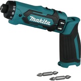 Makita Batteri-vinkel skruetrækker DF012DZ, 7,2 Volt, Bore-/ skruemaskine Blå/Sort