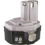 Makita Ni-MH 1434 14.4V Batteri grå, Batteri, Nikkel-Metalhydrid (NiMH), 2,6 At, 14,4 V, Sort, Sølv, 1 stk