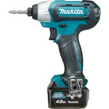 Makita TD110DSMJ elektrisk skiftenøgle 1/4" 2600 rpm 110 Nm Sort, Turkis 10,8 V, Schlagskruemaskine Blå/Sort, Momentnøgle, Sort, Turkis, 1/4", 2600 rpm, 110 Nm, 3 m/s²