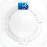 Medisana BS 430 connect Electronic personal scale Transparent, Vægt Hvid, LCD, 49 x 70 mm, Transparent, 320 mm, 320 mm, 24 mm