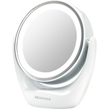 Medisana CM 835 makeup spejl Fritstående Rund Krom, Makeup-spejl Hvid, 12 Lampe( r), LED, Batteridrevet, AAA, 1,5 V, 169 mm
