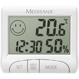 Medisana HG 100 Indendørs Electronic hygrometer Hvid, Table clock Hvid, Digital, Rektangulær, AAA, 1,5 V, 82 mm, 20 mm