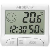 Medisana HG 100 Indendørs Elektronisk hygrometer Hvid, Table clock Hvid, Digital, Rektangulær, AAA, 1,5 V, 82 mm, 70 mm