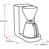 Melitta 1017-05 Dråbe kaffemaskine, Filter maskine Hvid, Dråbe kaffemaskine, Malet kaffe, 1000 W, Hvid