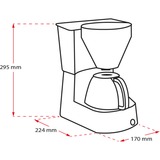 Melitta EASY II Zw 1023-02, Filter maskine Sort, Dråbe kaffemaskine, Malet kaffe, 1050 W, Sort, Rustfrit stål