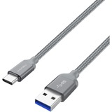 Nevox 1480 USB-kabel 2 m USB 3.2 Gen 2 (3.1 Gen 2) USB A USB C Grå grå, 2 m, USB A, USB C, USB 3.2 Gen 2 (3.1 Gen 2), Hanstik/Hanstik, Grå