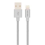Nevox 1528 Lightning kabel 1 m Sølv Sølv/grå, 1 m, Lightning, USB A, Sølv, Lige, Lige