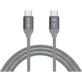 Nevox 1652 USB-kabel 0,5 m USB 2.0 USB C Sølv grå, 0,5 m, USB C, USB C, USB 2.0, 480 Mbit/s, Sølv