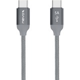 Nevox 1652 USB-kabel 0,5 m USB 2.0 USB C Sølv grå, 0,5 m, USB C, USB C, USB 2.0, 480 Mbit/s, Sølv